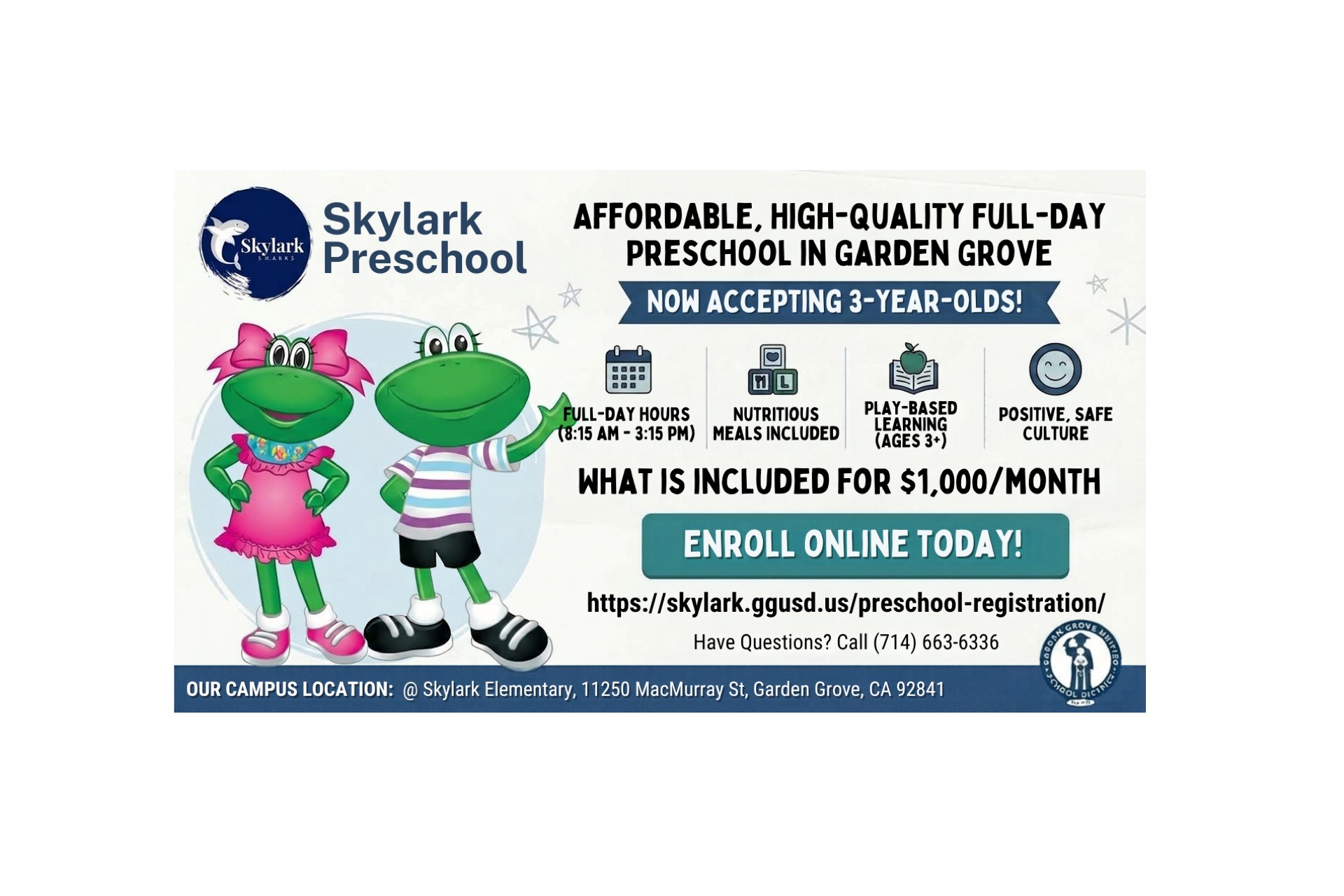 Skylark Preschool Banner